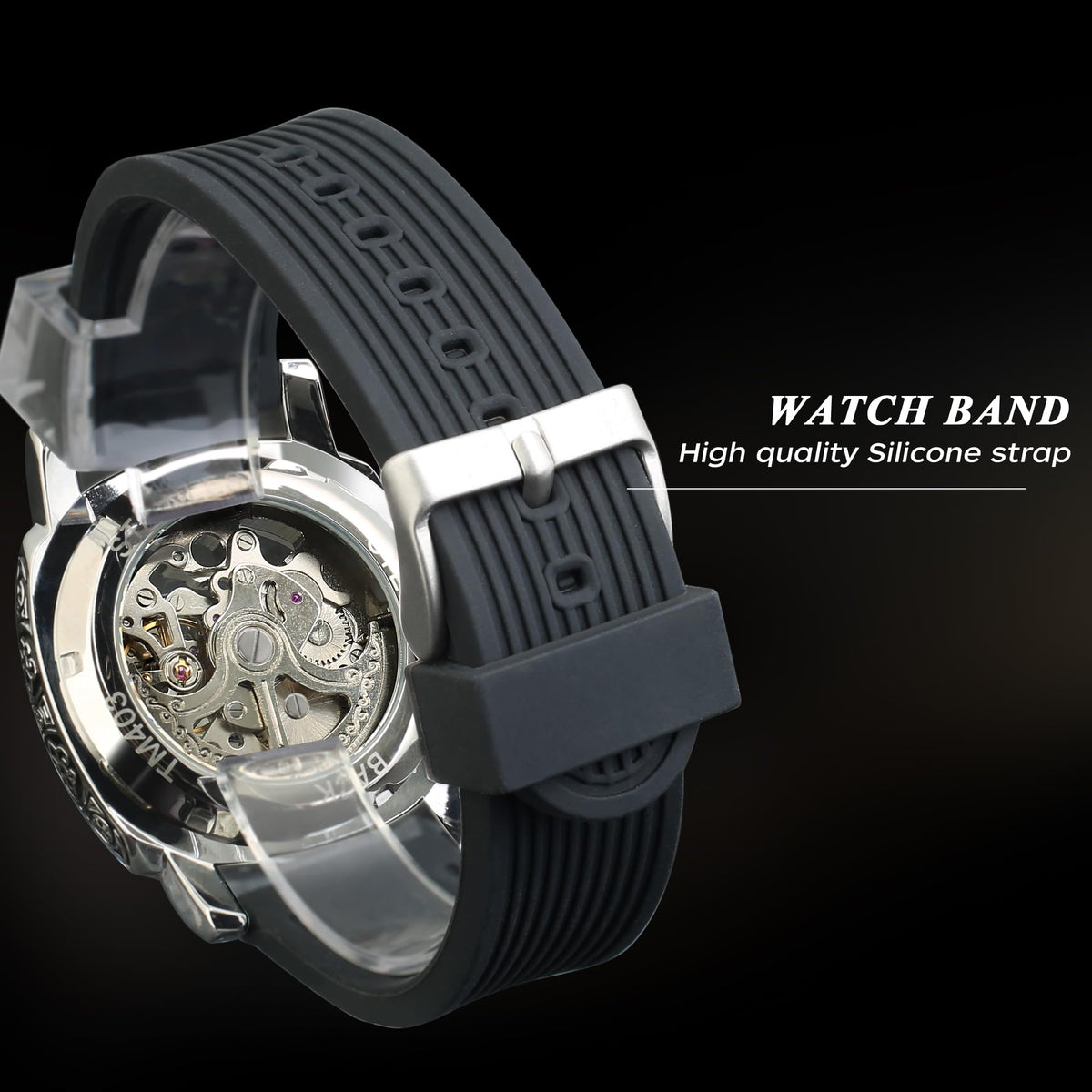 FORSINING Men's Automatic Skeleton Watch – Square Case