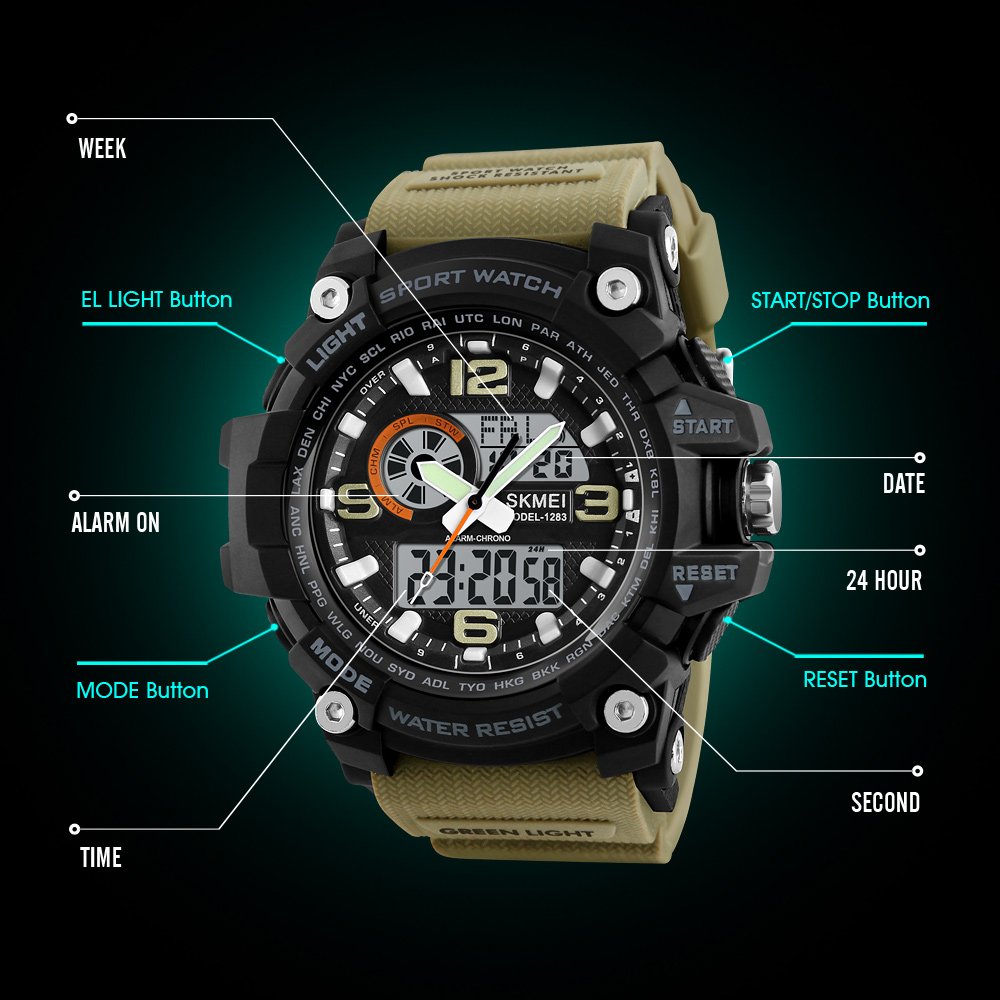SKMEI Men's Chronogrpah Analogue-Digital Sports Watch