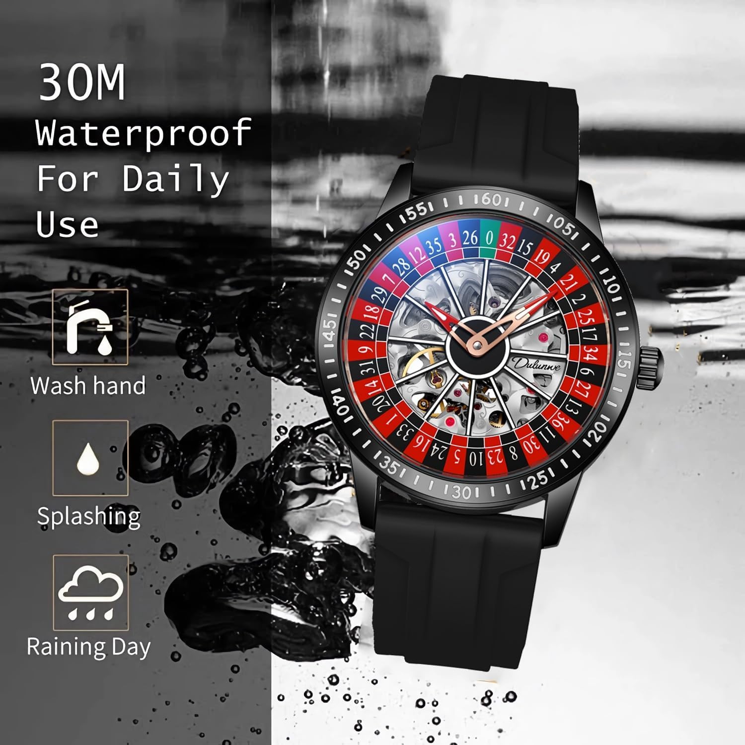 Men's Roulette Dial Automatic Mechanical Watch