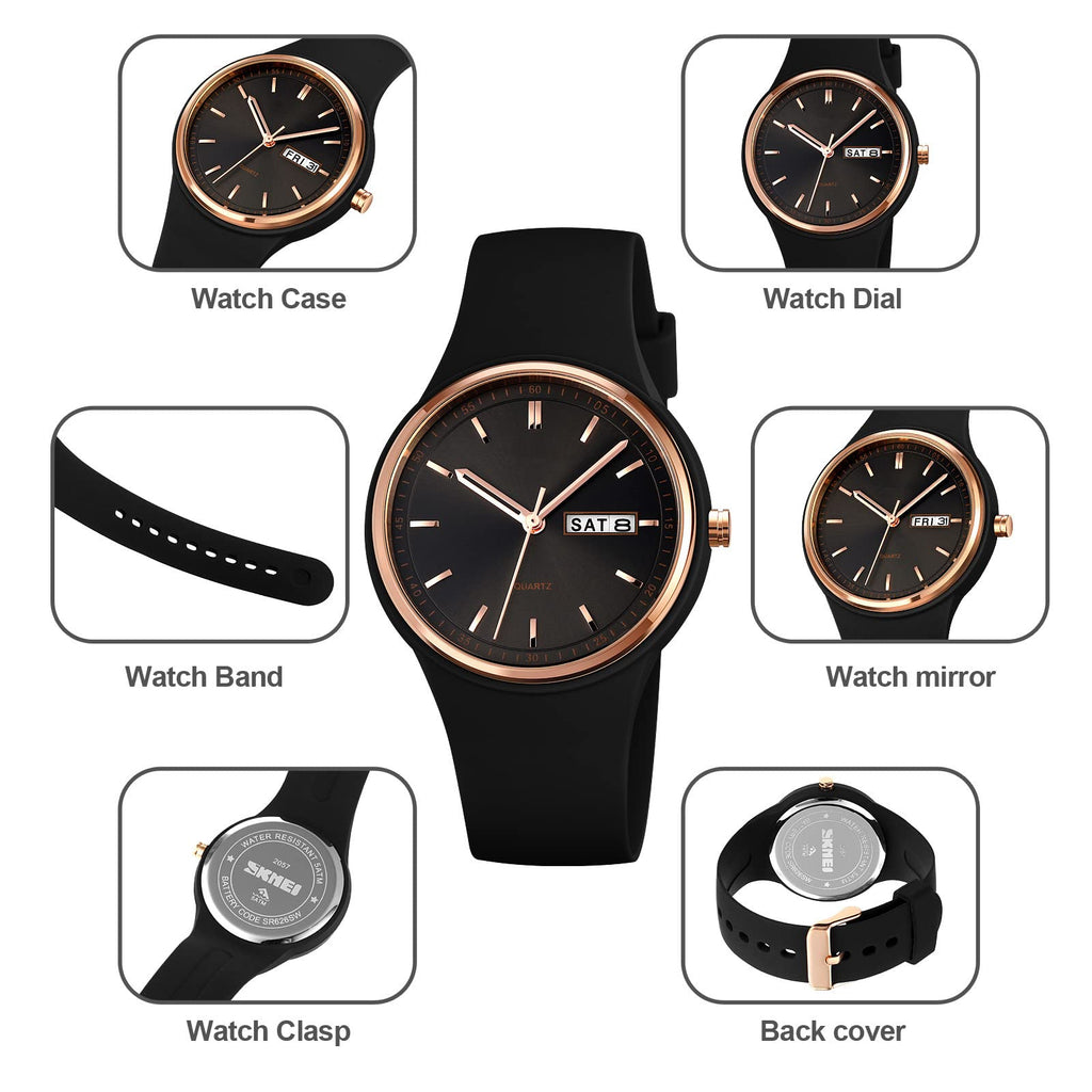 Women's Japanese Quartz Sports Watch – Silicone Strap