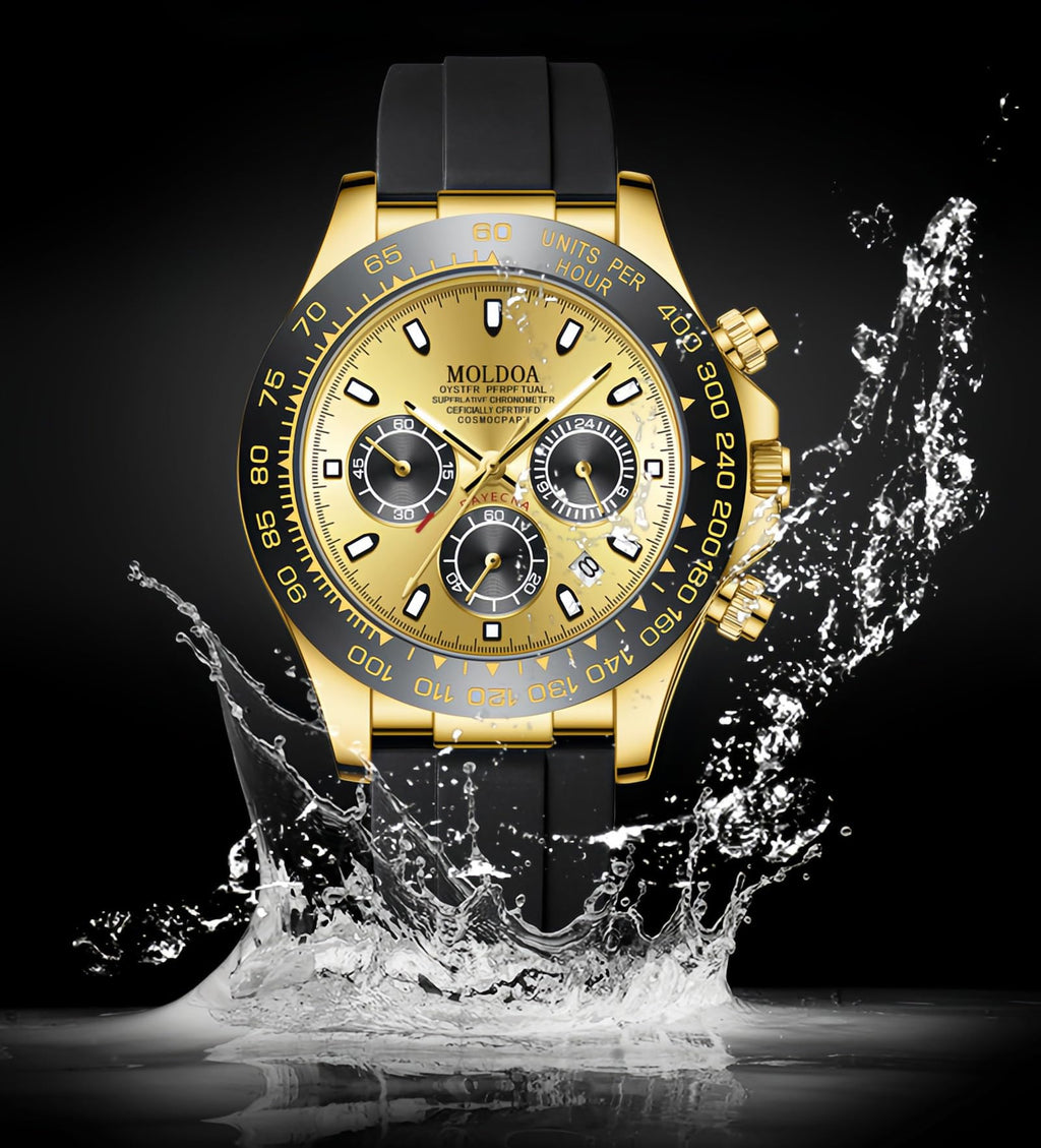 Moldoa Men's Japanese Quartz Chronograph Watch – Panda Dial