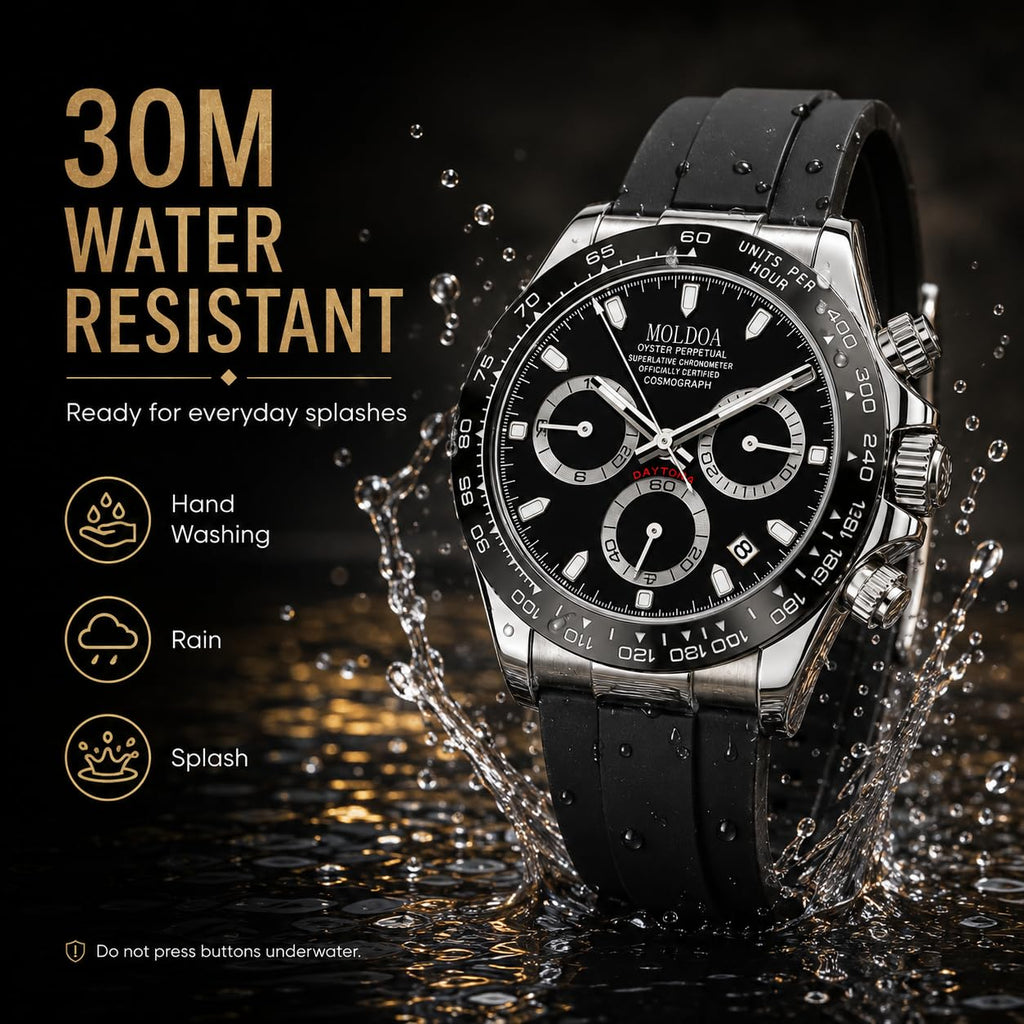 Moldoa Men's Japanese Quartz Chronograph Watch – Panda Dial
