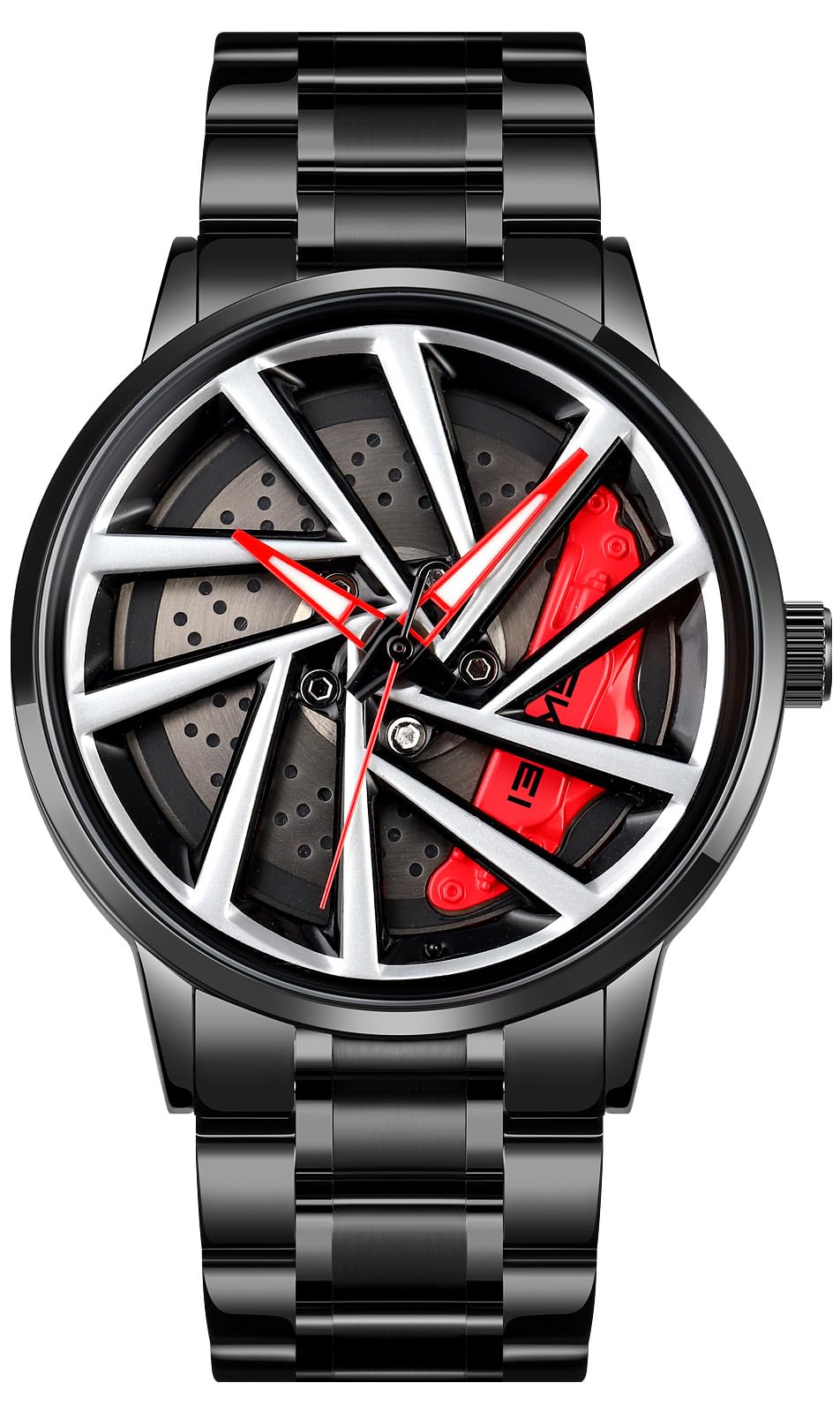SKMEI Men's 3D Spinning Car-Wheel Quartz Watch