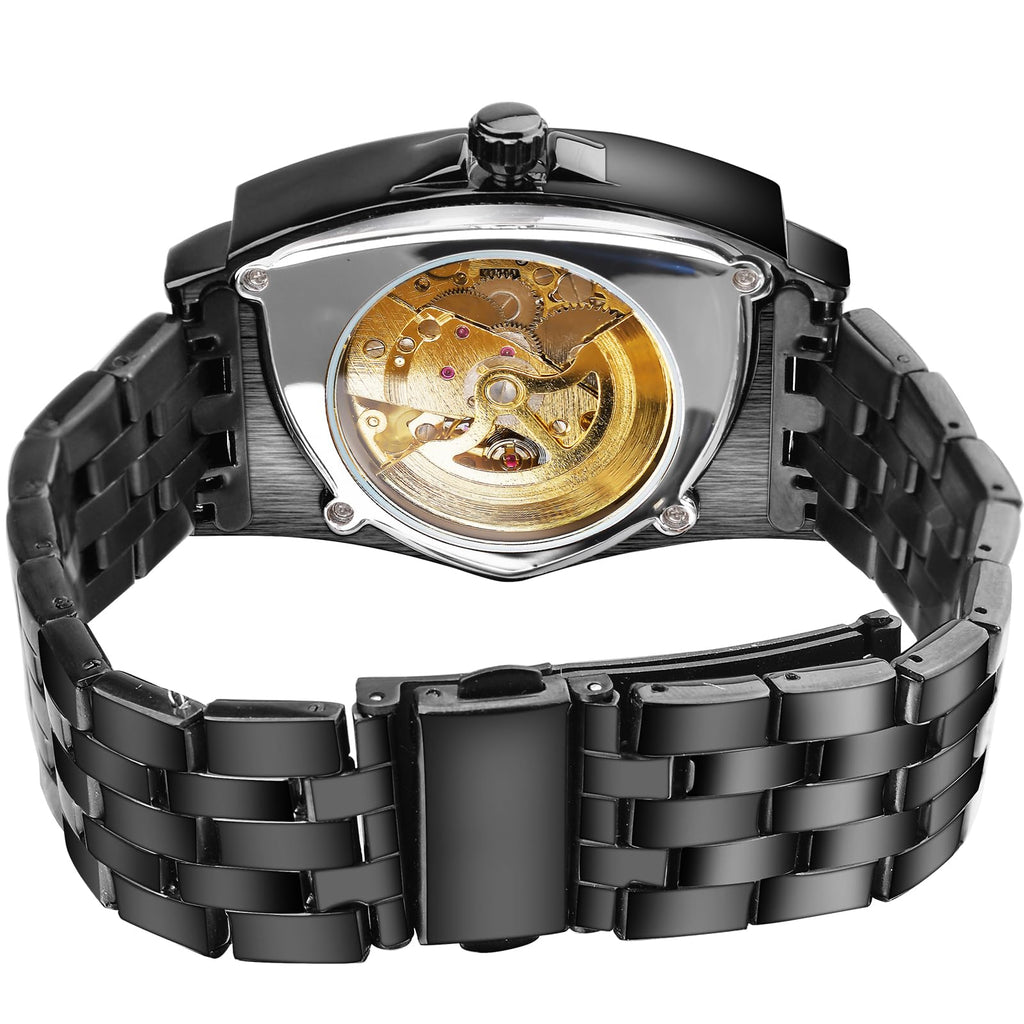 FORSINING Men's Automatic Skeleton Watch – Triangular Dial
