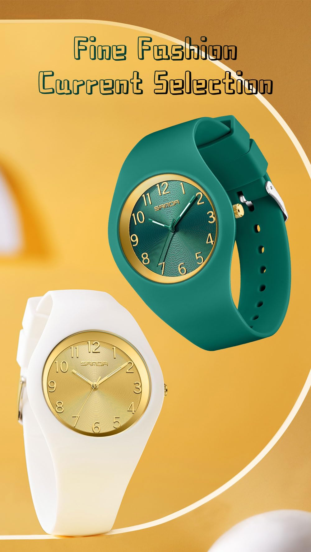 Women's Japanese Quartz Sports Watch – Silicone Strap