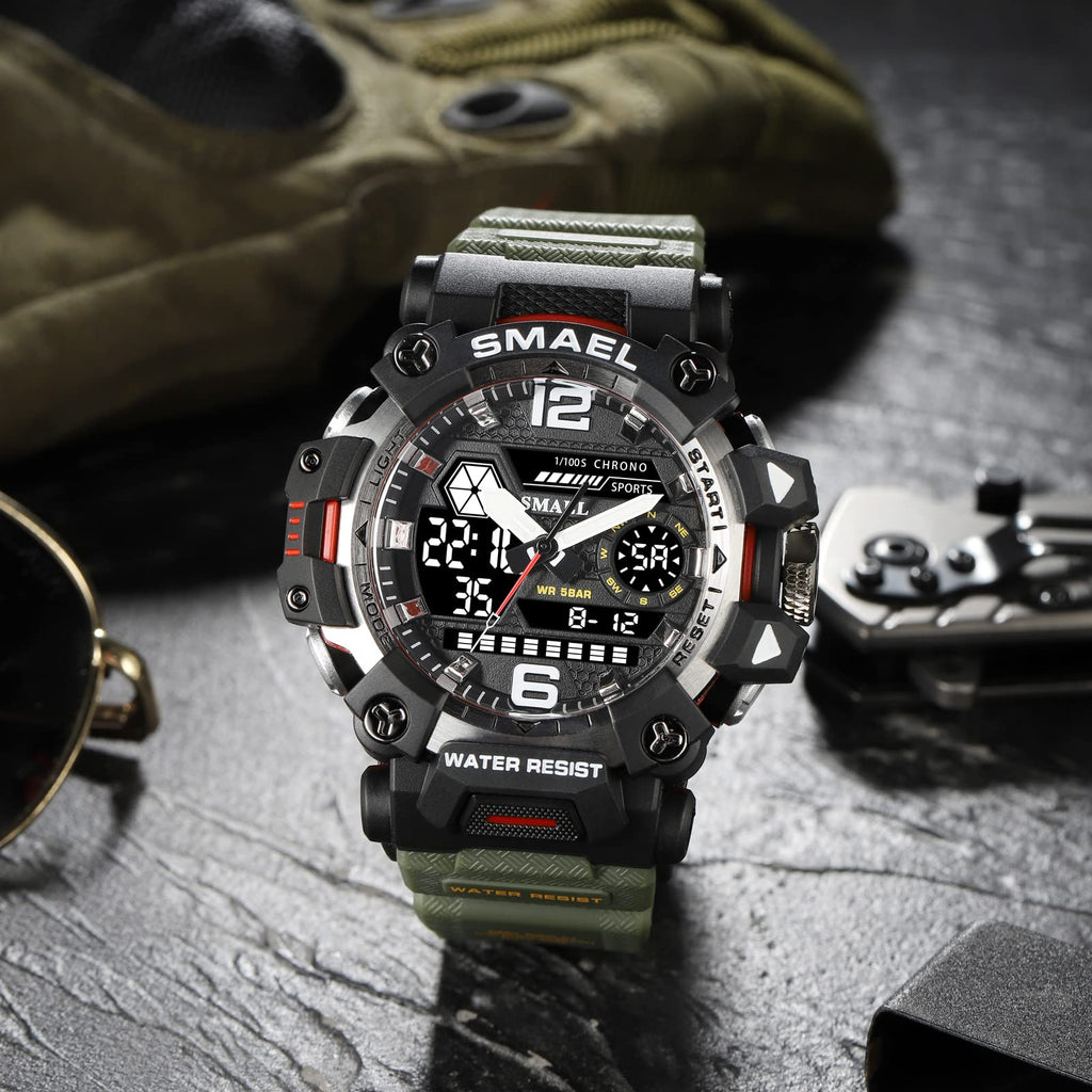 SMAEL Men's Analogue-Digital Military Sports Watch