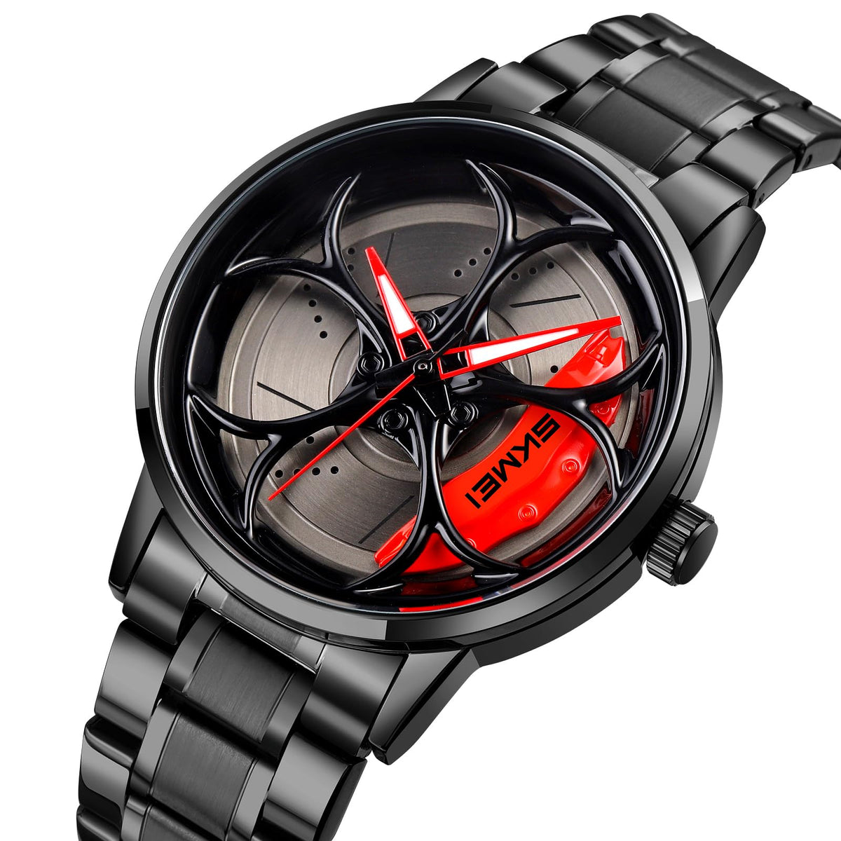SKMEI Men's 3D Spinning Car-Wheel Quartz Watch