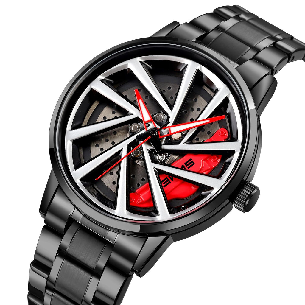 SKMEI Men's 3D Spinning Car-Wheel Quartz Watch