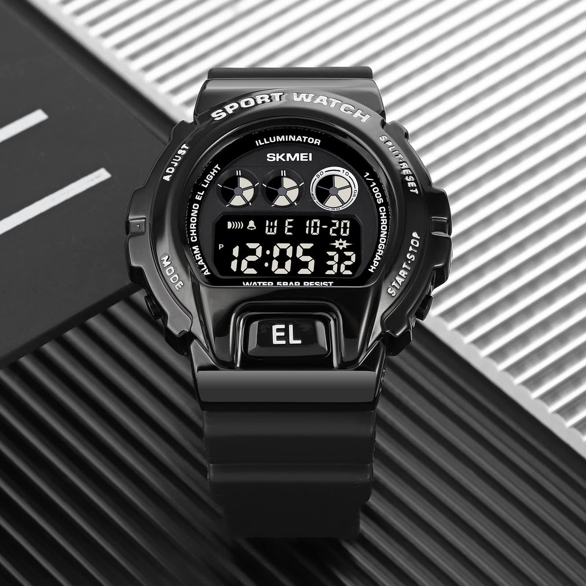 SKMEI Mens Digital Sports Watch – Dual Time