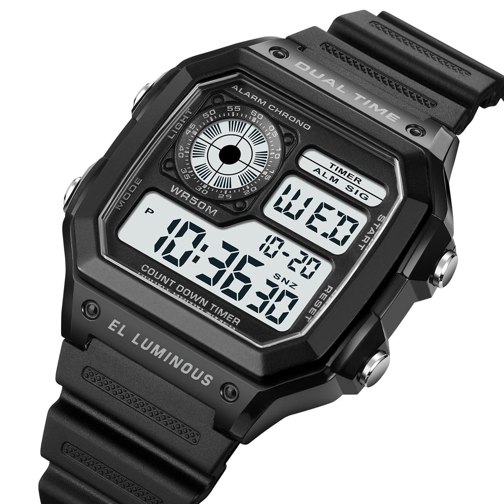 SKMEI Mens Digital Sports Watch – Dual Time