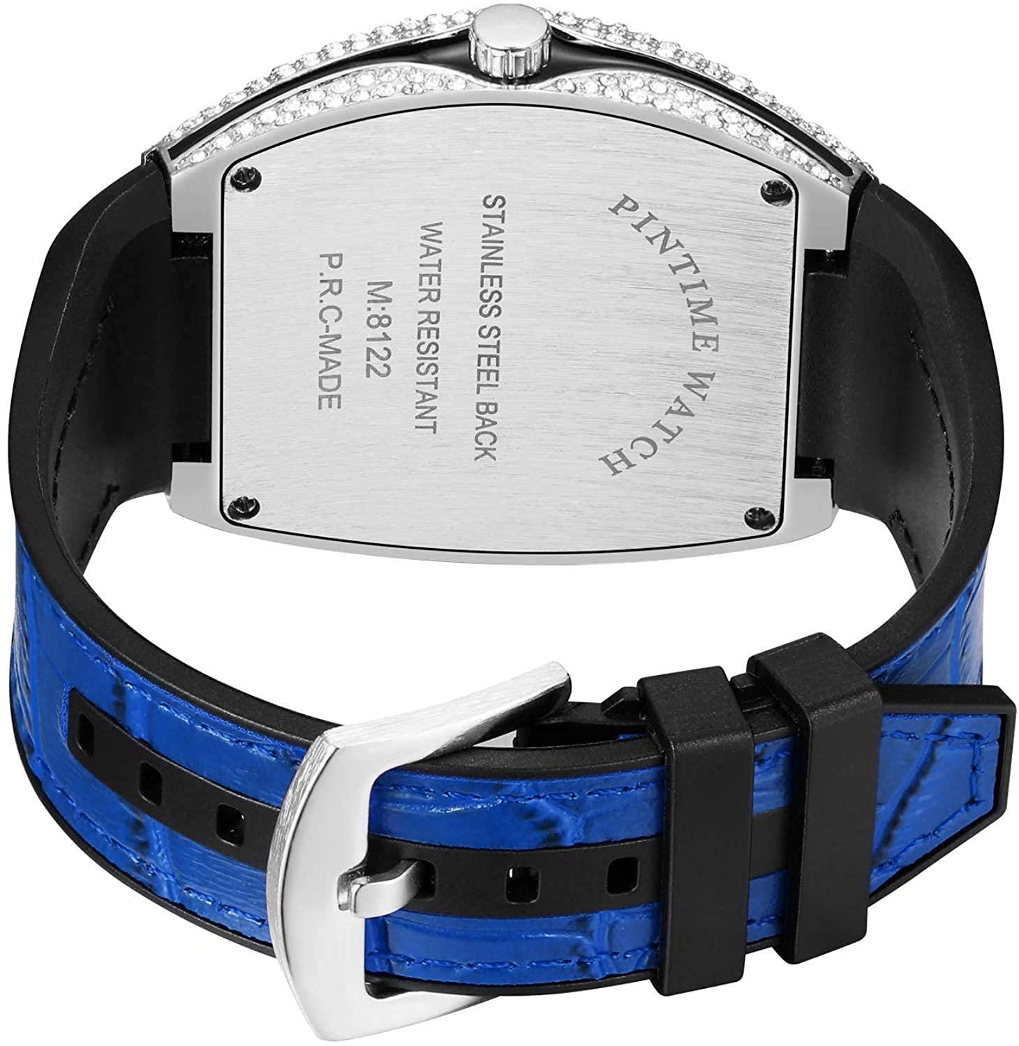 FANMIS Men's Rectangular Quartz Watch – Rhinestone Case