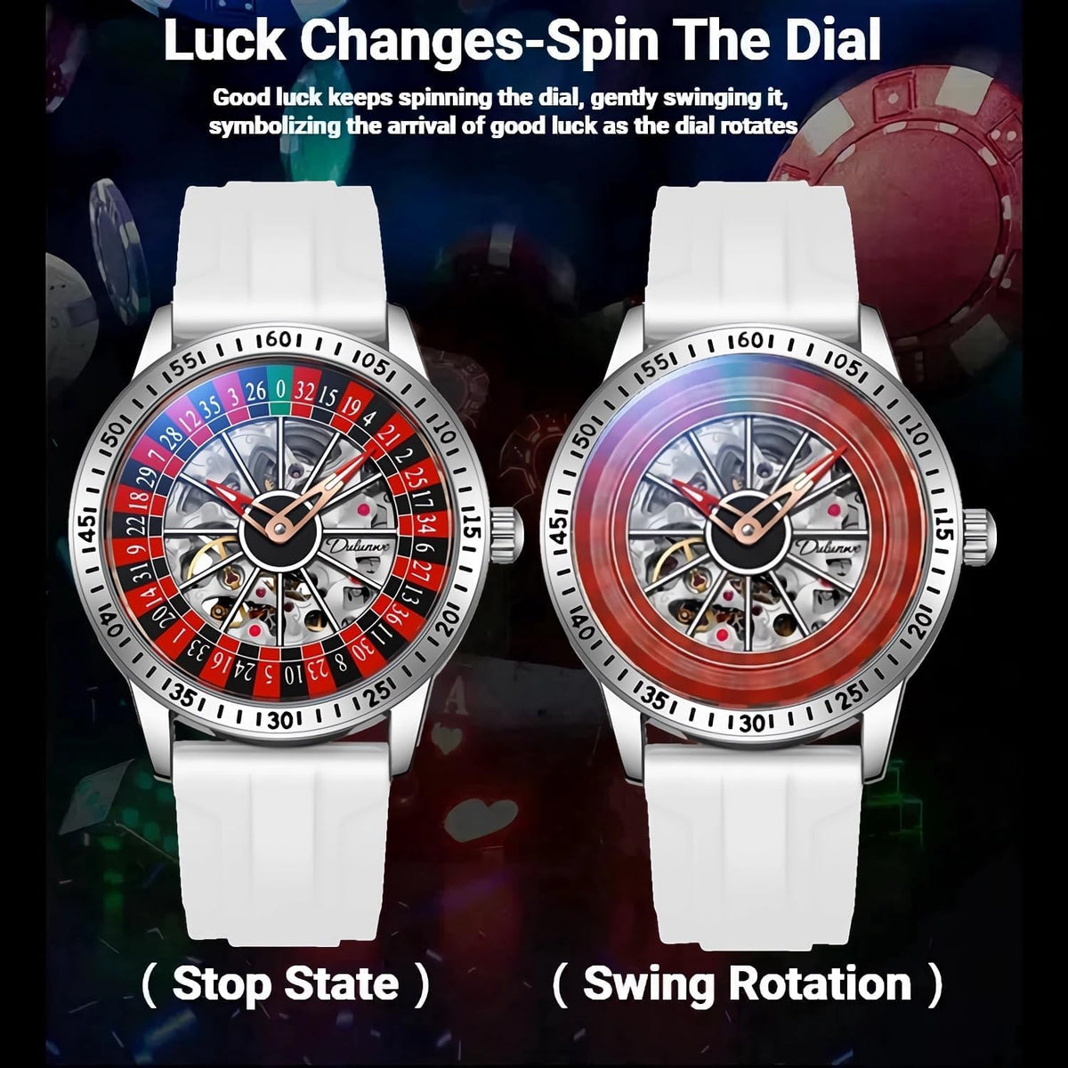 Men's Roulette Dial Automatic Mechanical Watch