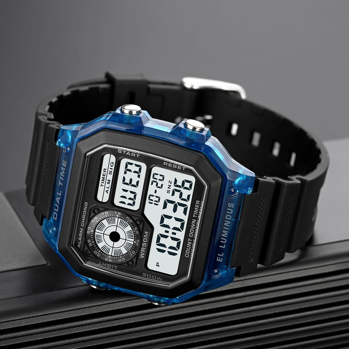 SKMEI Mens Digital Sports Watch – Dual Time