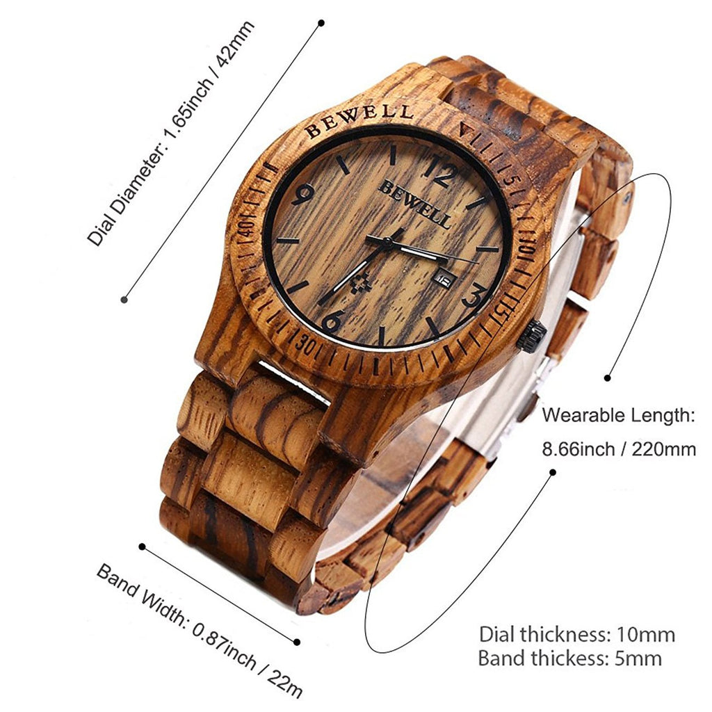 Men's Handmade Wooden Quartz Watch