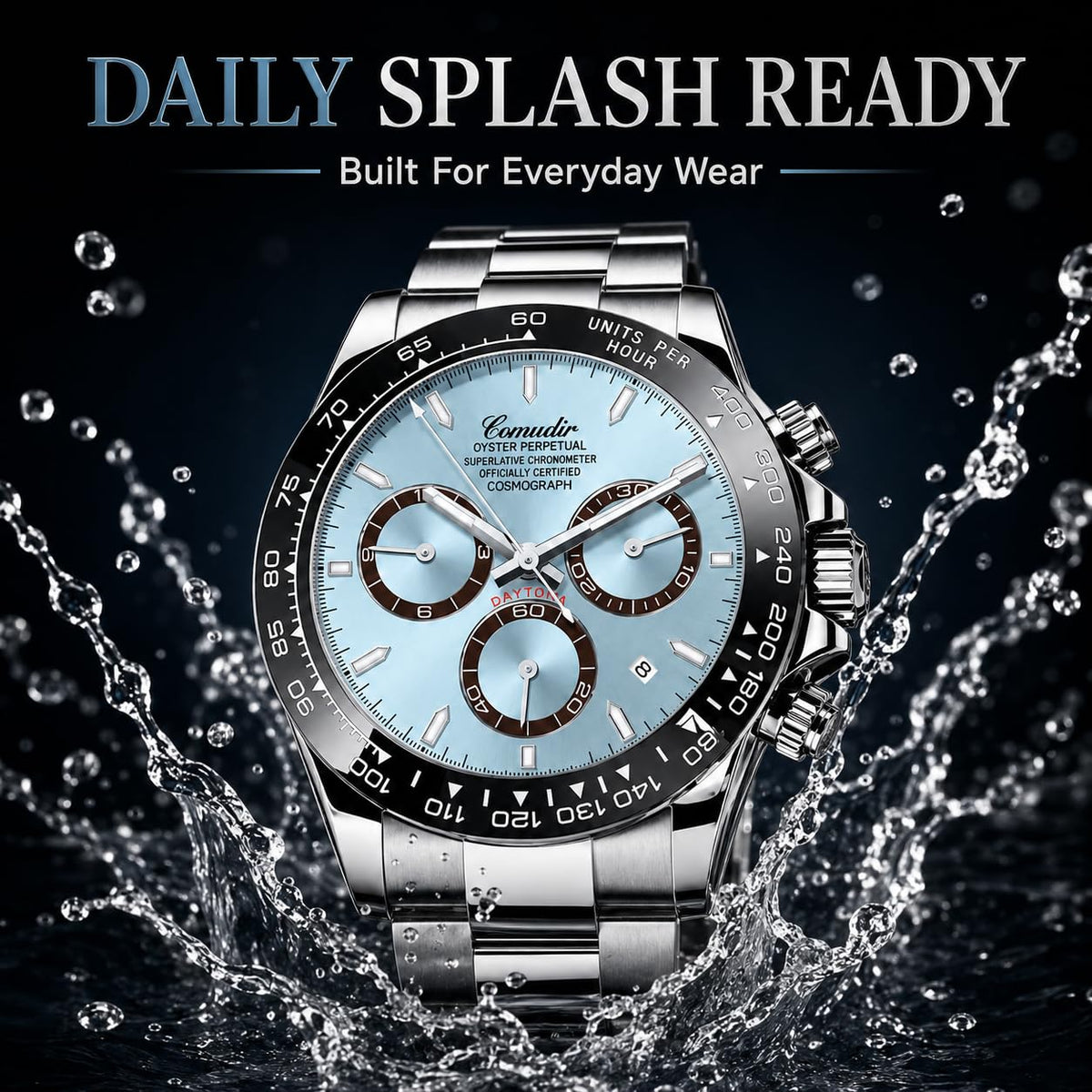 Moldoa Men's Japanese Quartz Chronograph Watch – Panda Dial