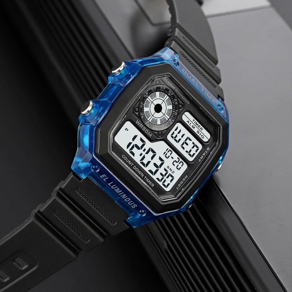 SKMEI Mens Digital Sports Watch – Dual Time