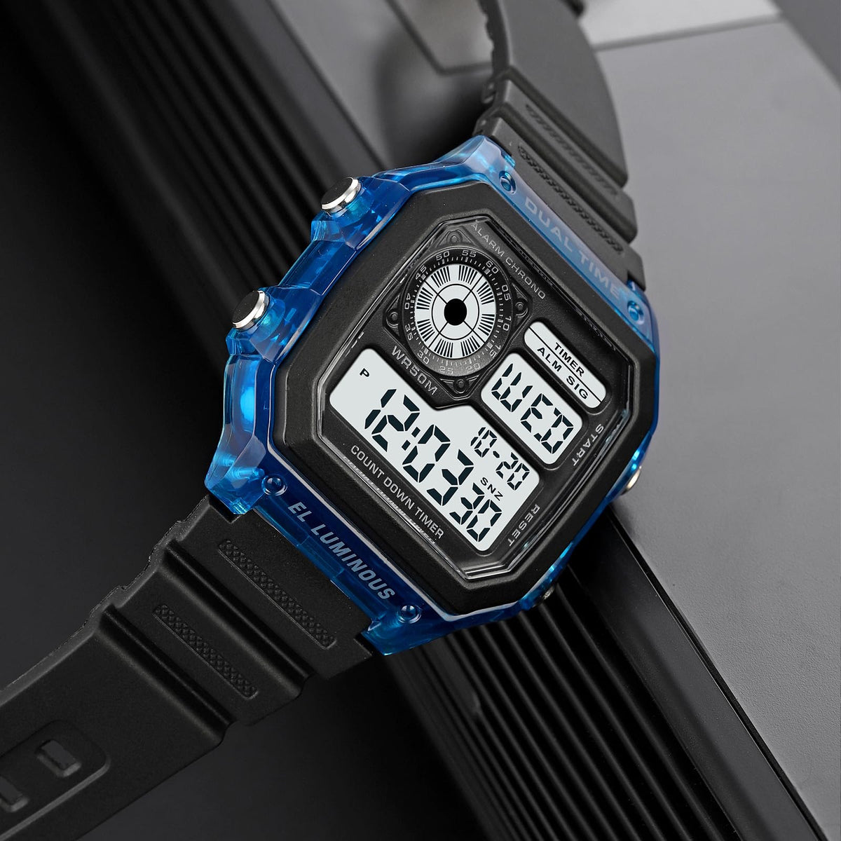 SKMEI Mens Digital Sports Watch – Dual Time
