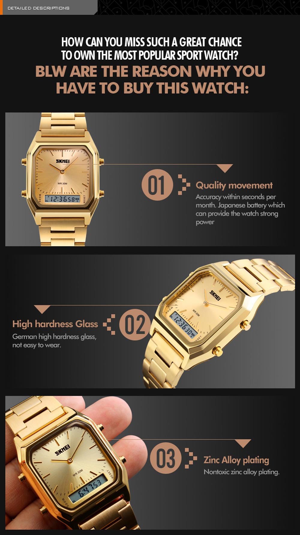 SKMEI Unisex Analogue-Digital Sports Watch