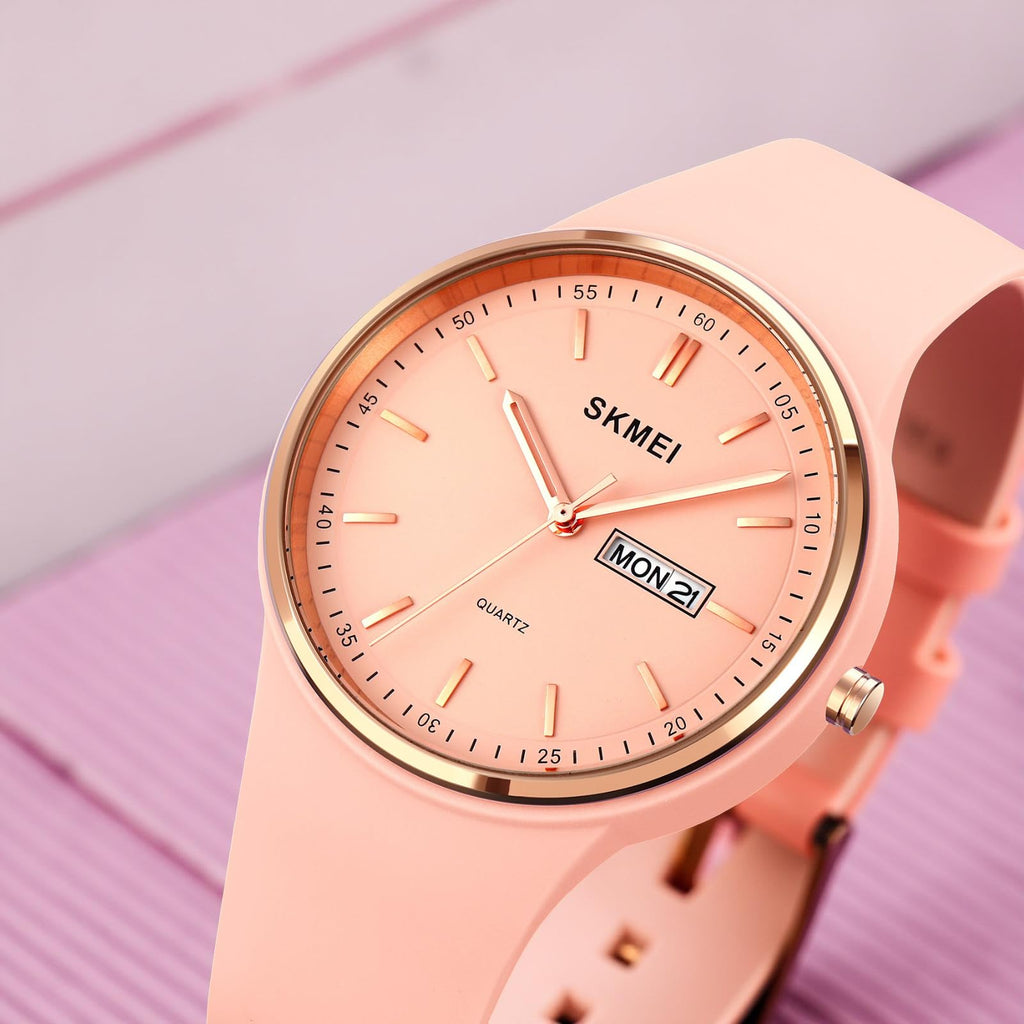 SKMEI Women's Japanese Quartz Sports Watch – Silicone Strap