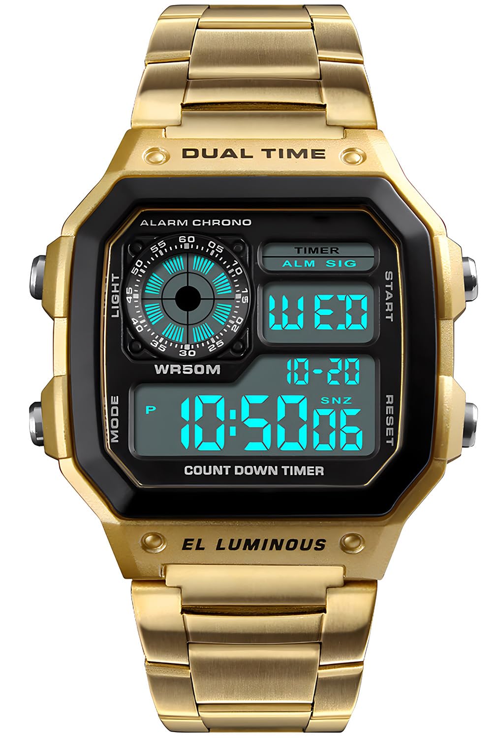 SKMEI Mens Digital Sports Watch – Dual Time