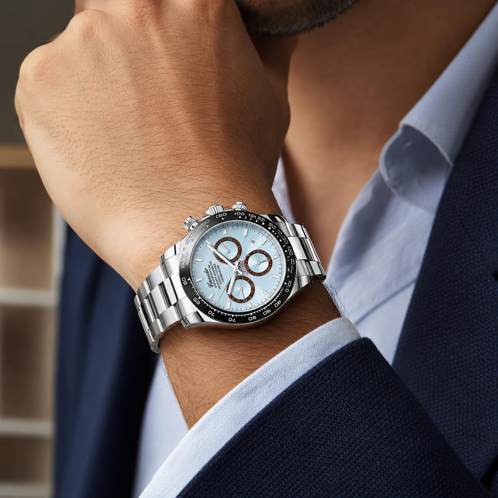 Moldoa Men's Japanese Quartz Chronograph Watch – Panda Dial