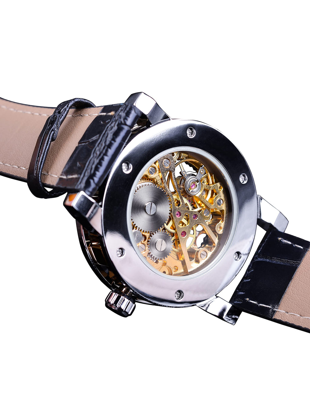 FORSINING Men's Manual-Wind Skeleton Watch – Floral Dial