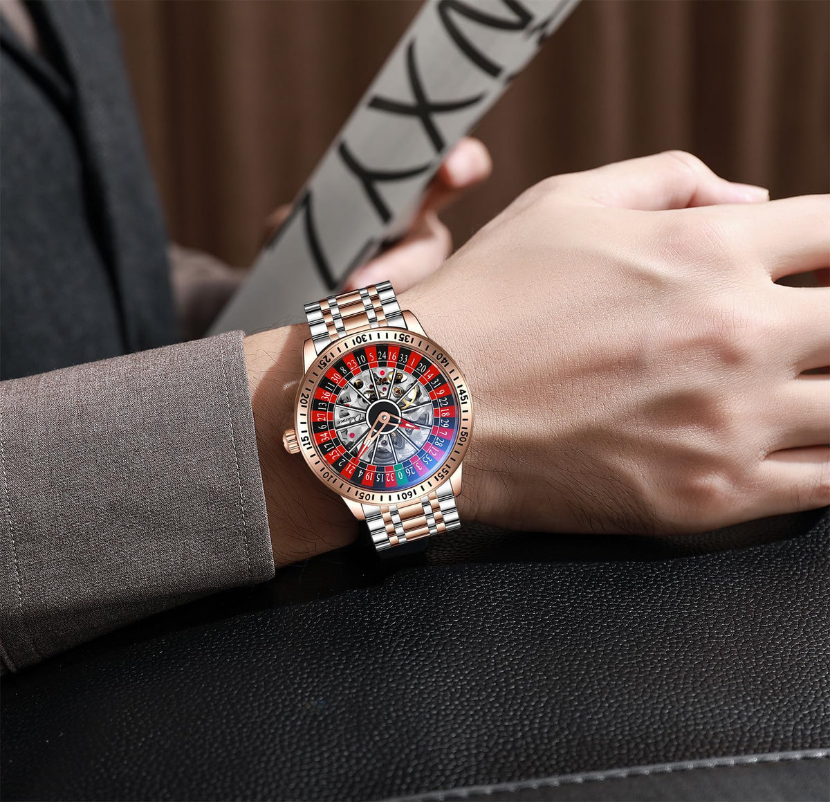 Men's Roulette Dial Automatic Mechanical Watch