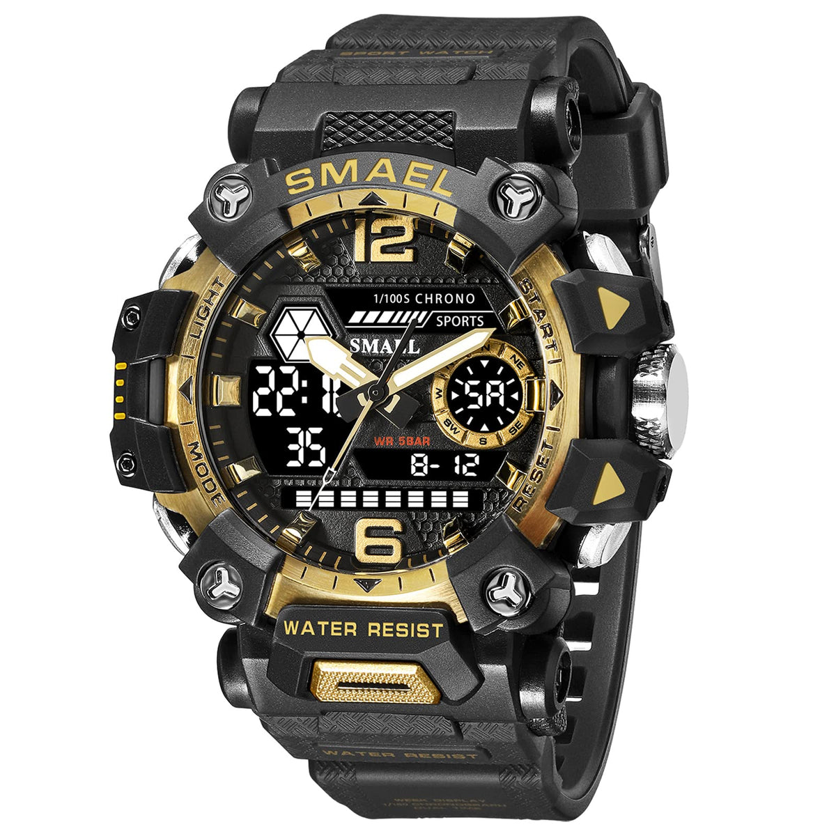 SMAEL Men's Analogue-Digital Military Sports Watch