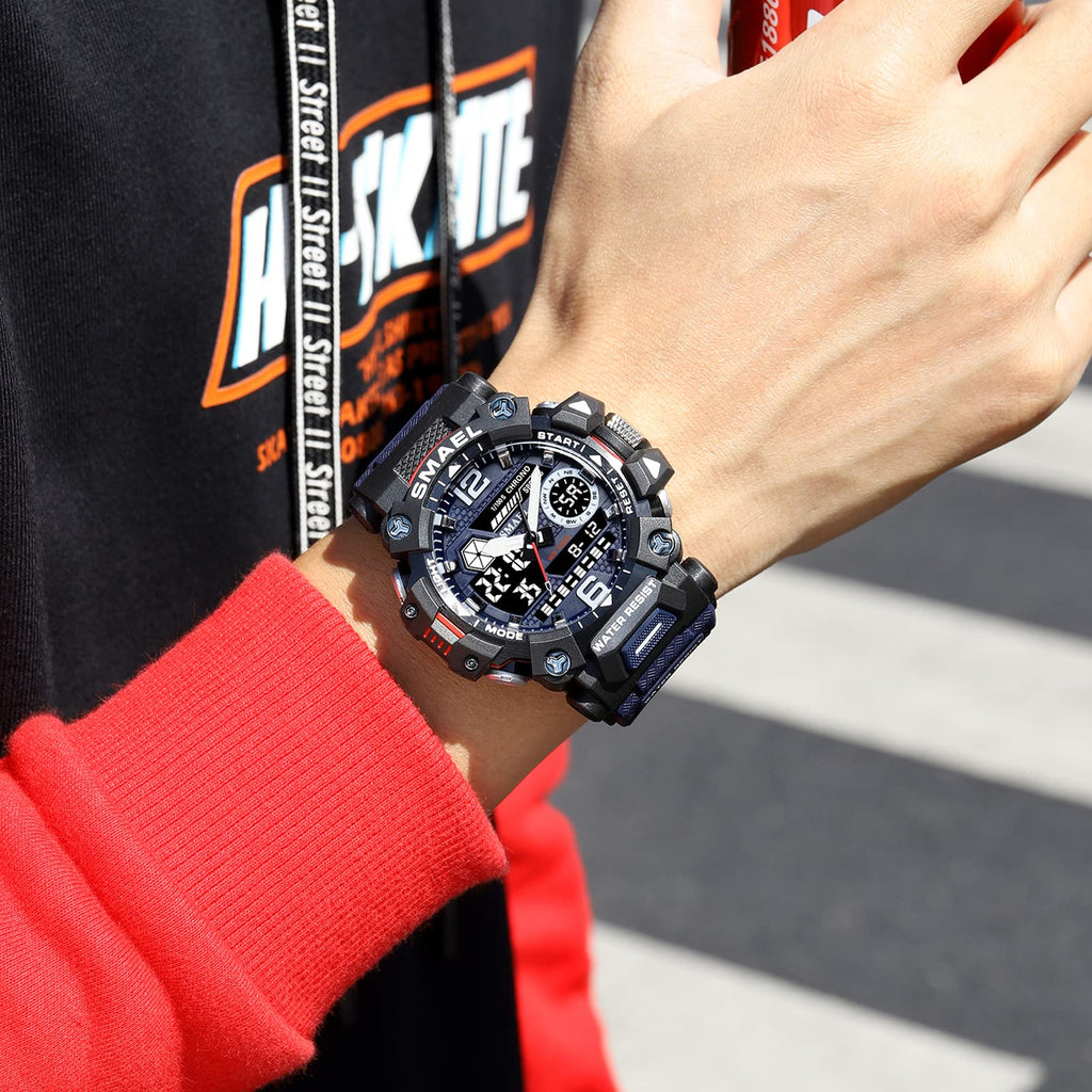 SMAEL Men's Analogue-Digital Military Sports Watch