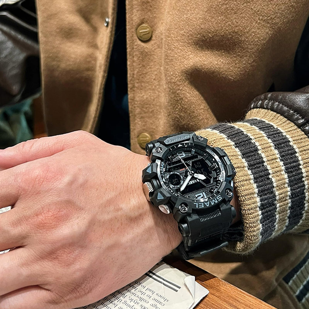 SMAEL Men's Analogue-Digital Military Sports Watch