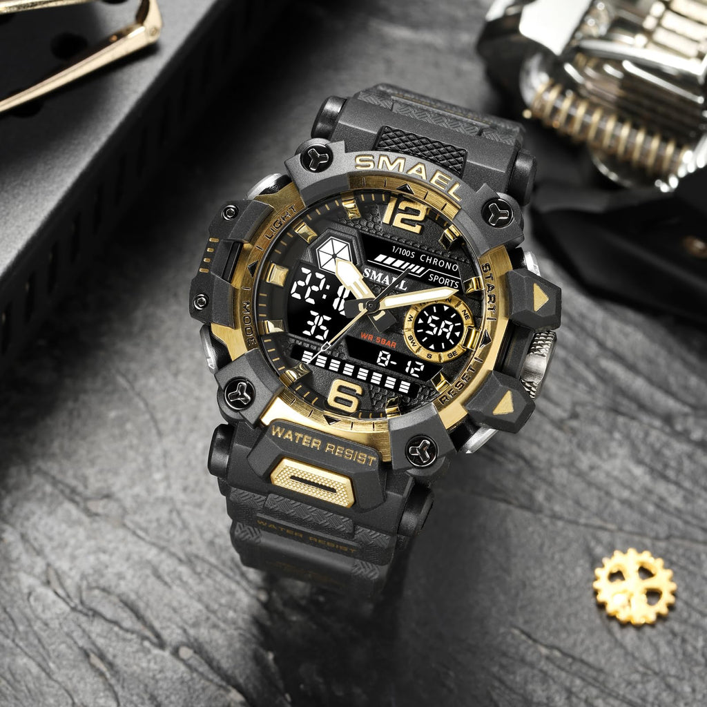 SMAEL Men's Analogue-Digital Military Sports Watch