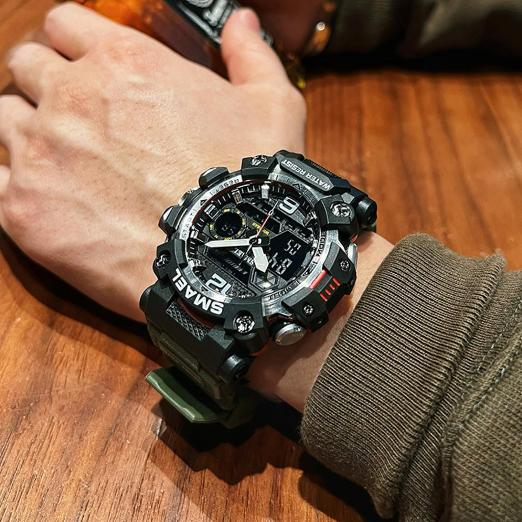 SMAEL Men's Analogue-Digital Military Sports Watch