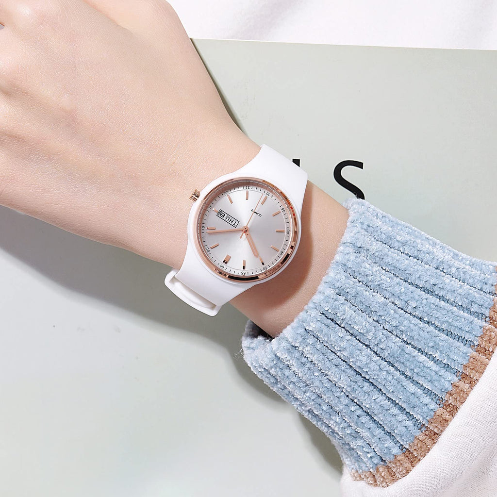 Women's Japanese Quartz Sports Watch – Silicone Strap