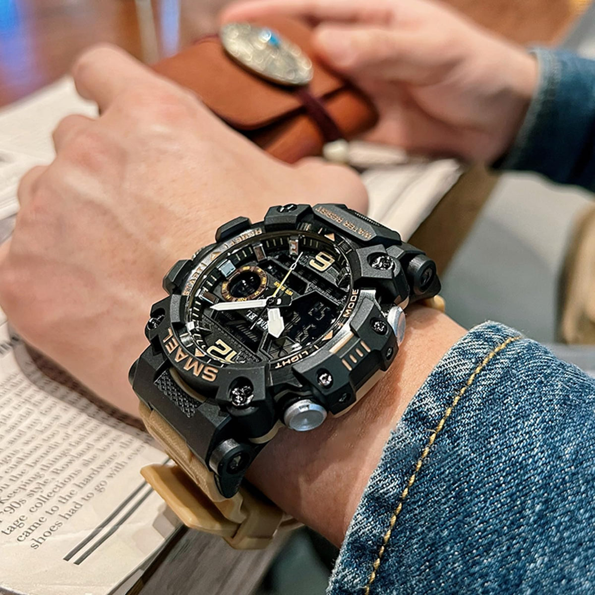SMAEL Men's Analogue-Digital Military Sports Watch