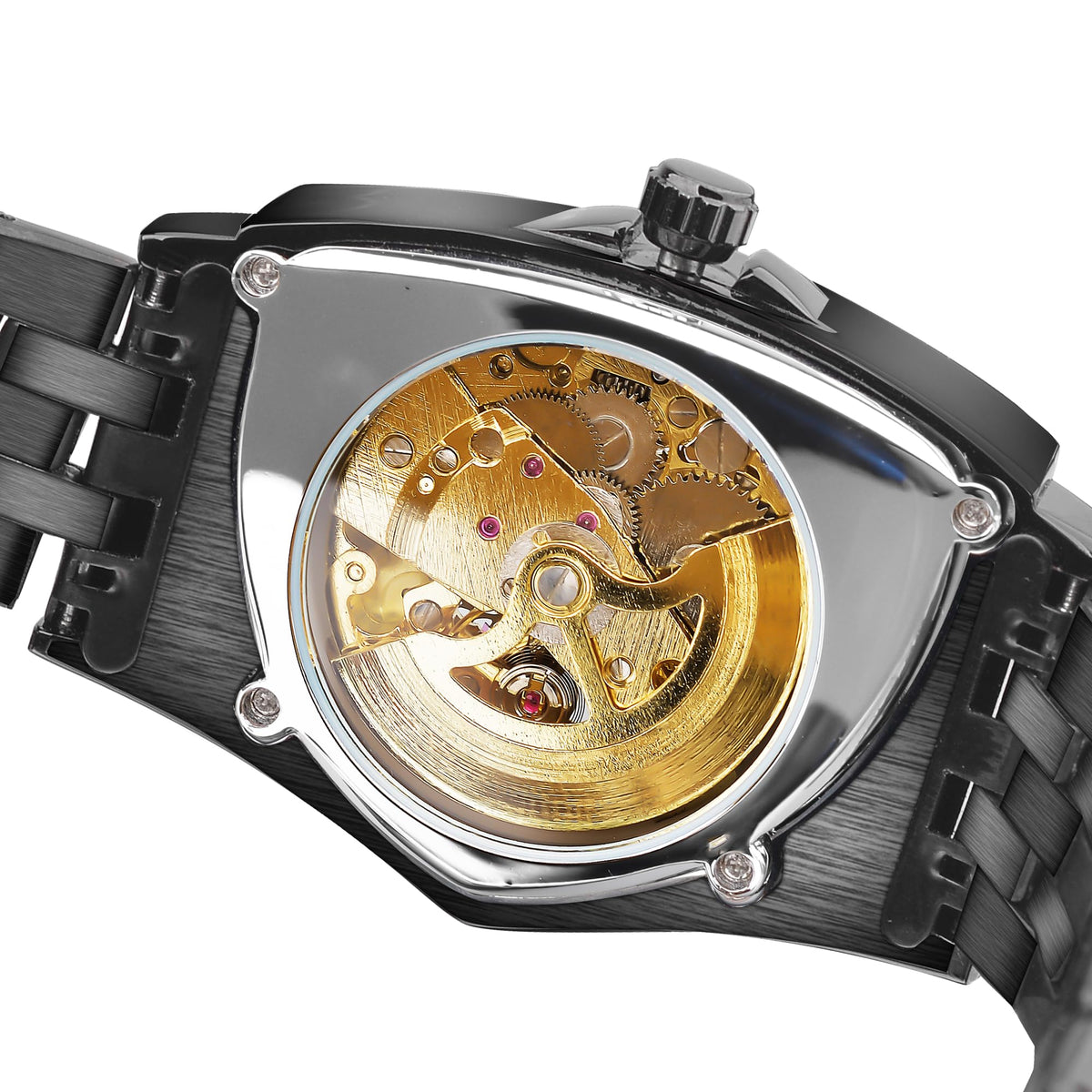 FORSINING Men's Automatic Skeleton Watch – Triangular Dial
