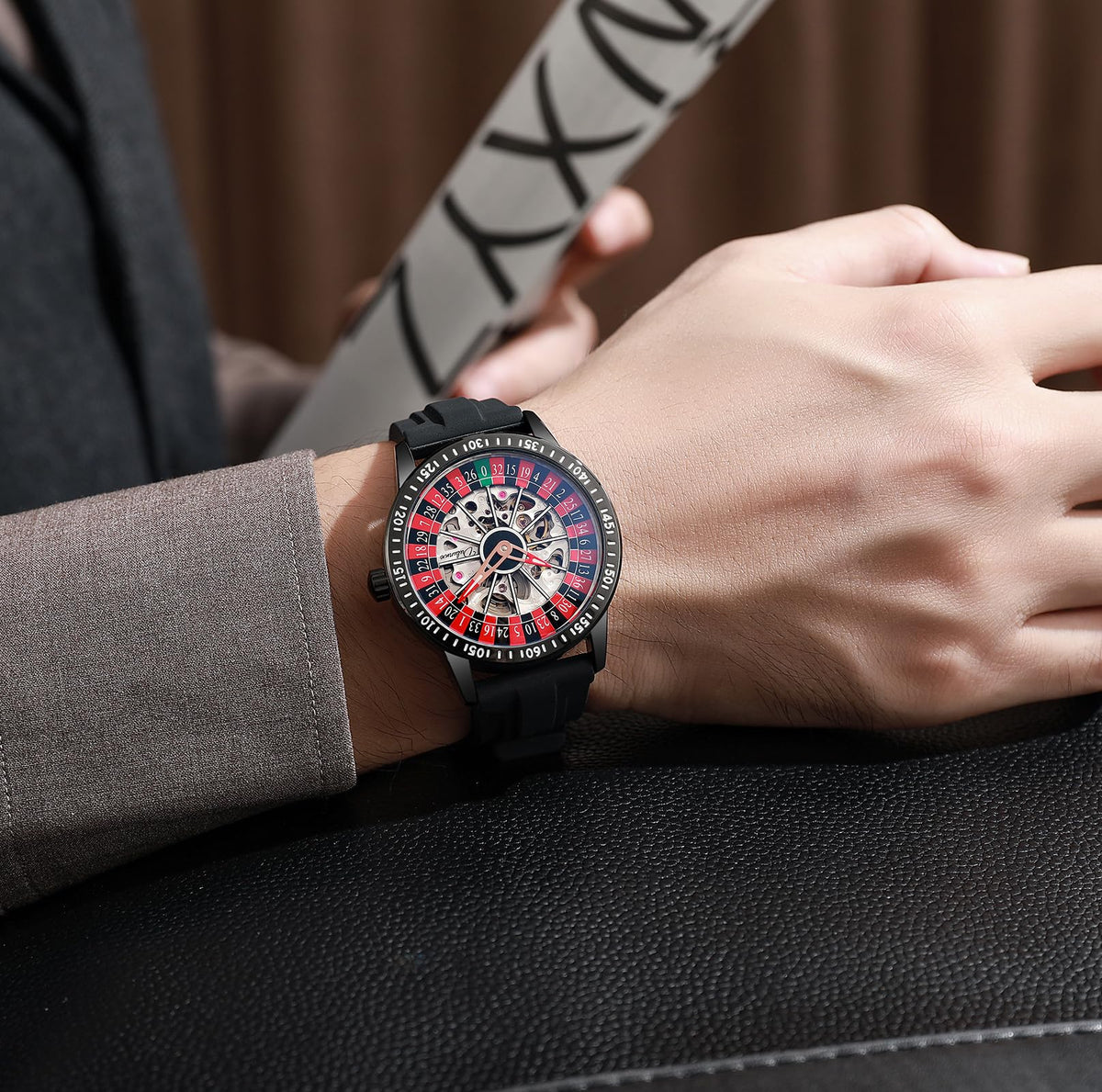 Men's Roulette Dial Automatic Mechanical Watch