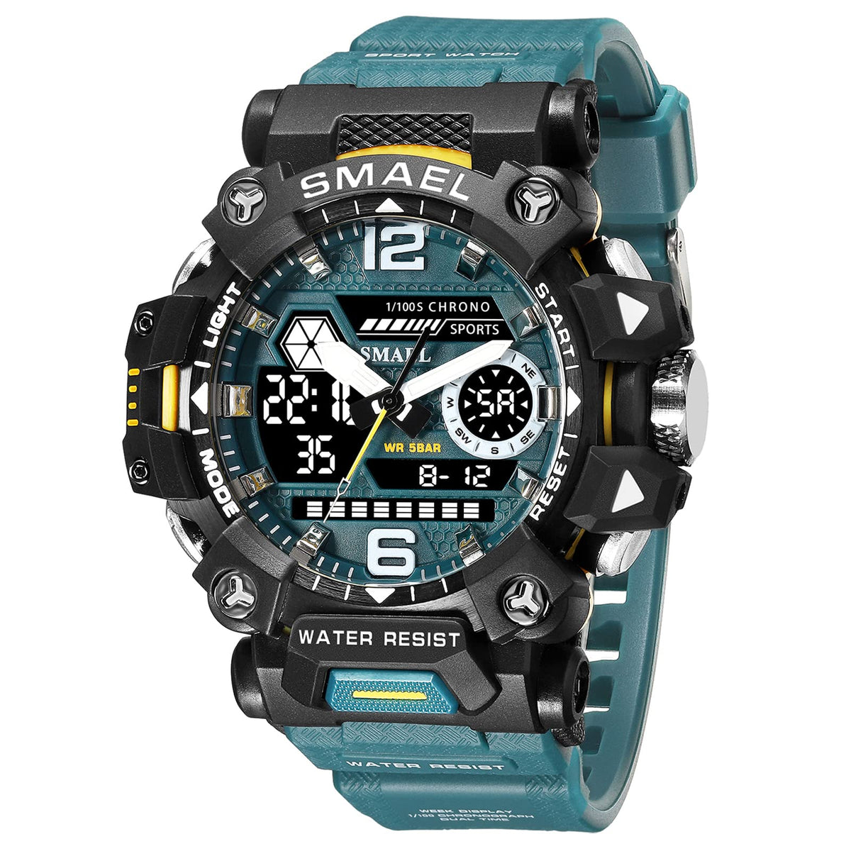 SMAEL Men's Analogue-Digital Military Sports Watch