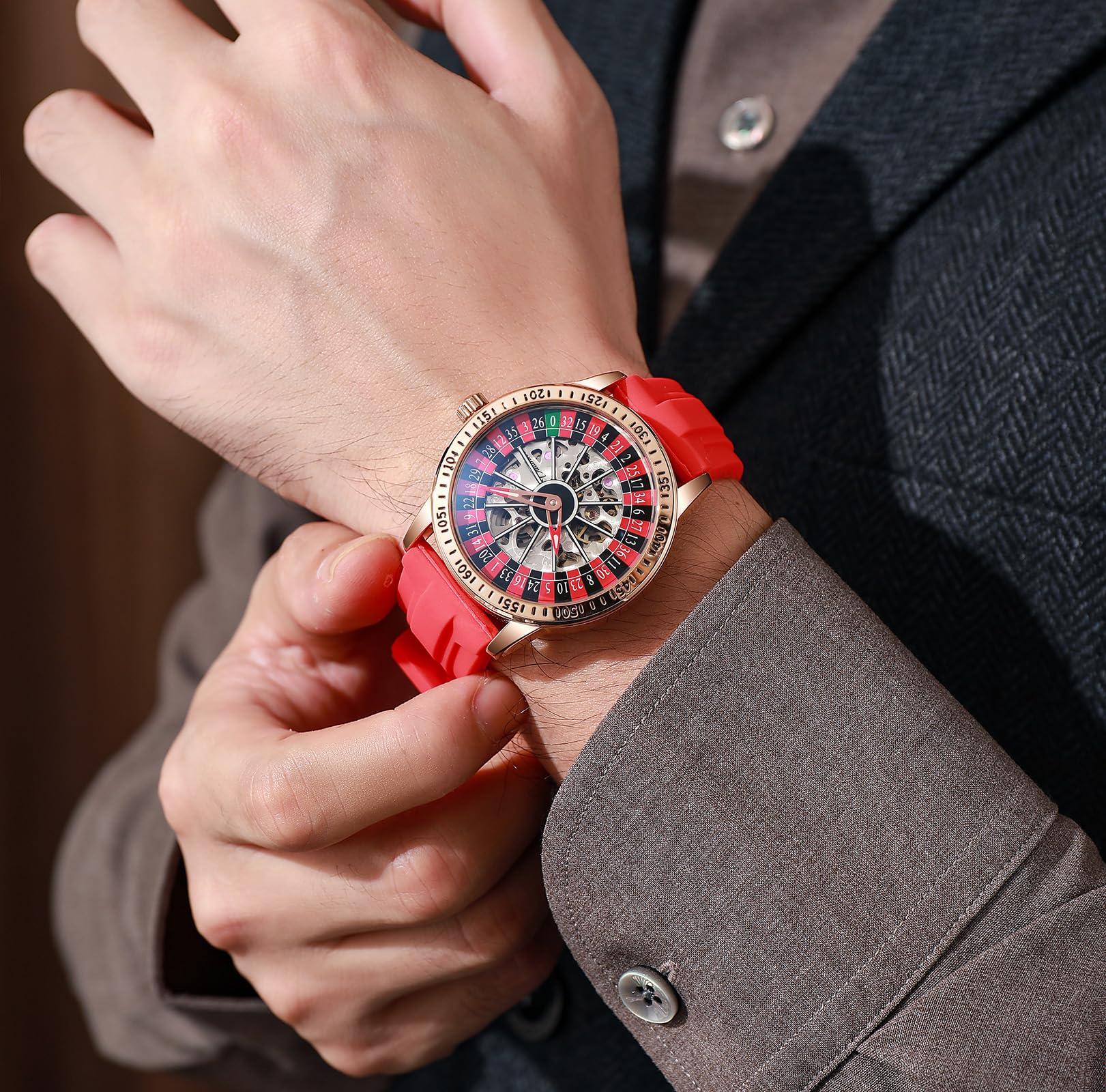 Men's Roulette Dial Automatic Mechanical Watch