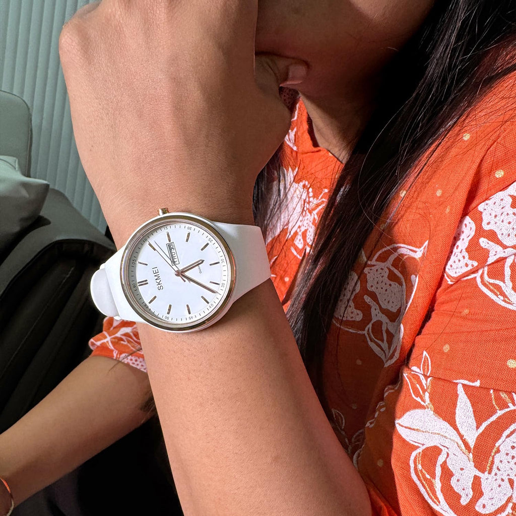 SKMEI Women's Japanese Quartz Sports Watch – Silicone Strap