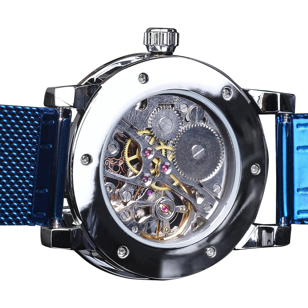 FORSINING Men's Manual-Wind Skeleton Watch – Floral Dial
