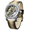 FORSINING Men's Automatic Skeleton Watch – Square Case
