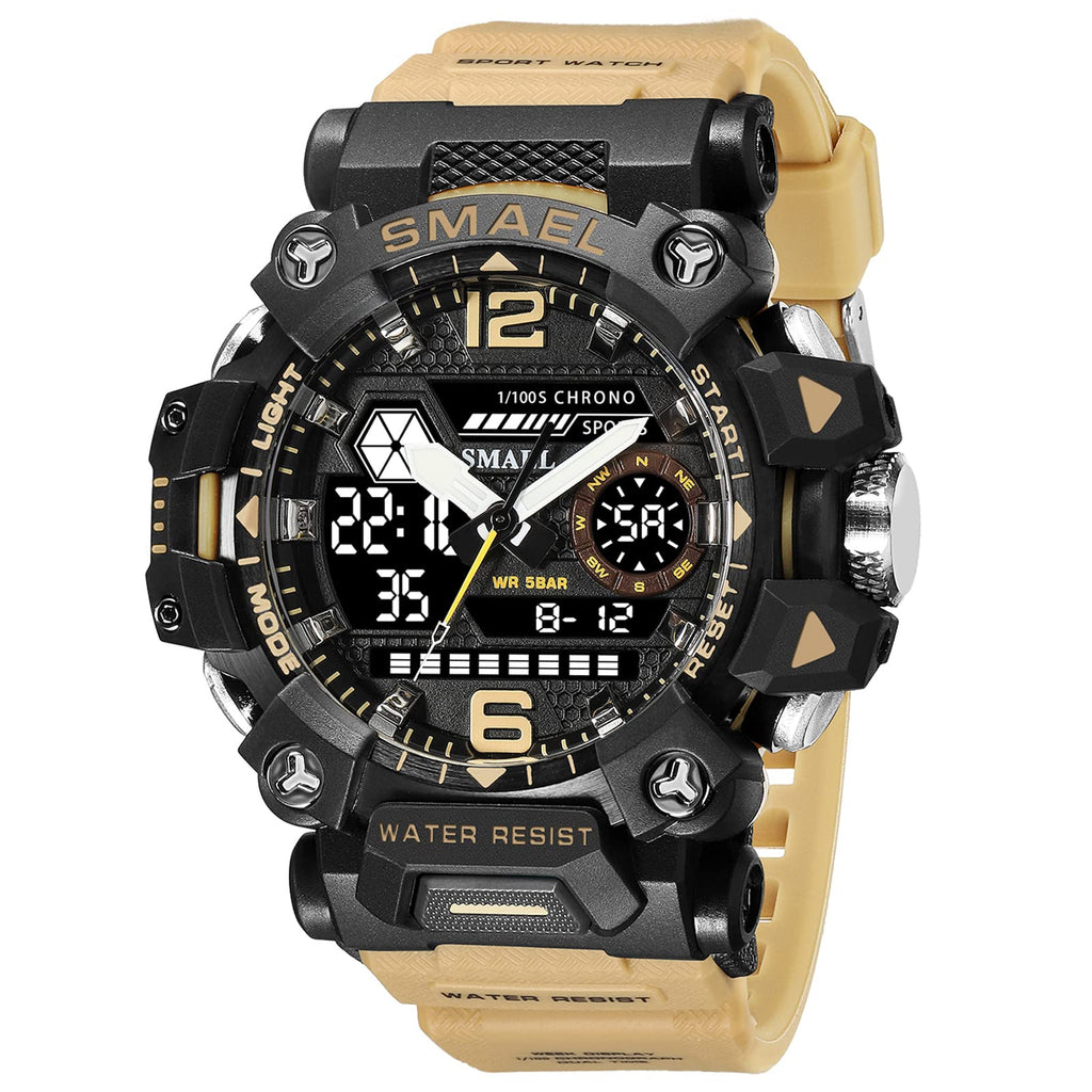 SMAEL Men's Analogue-Digital Military Sports Watch