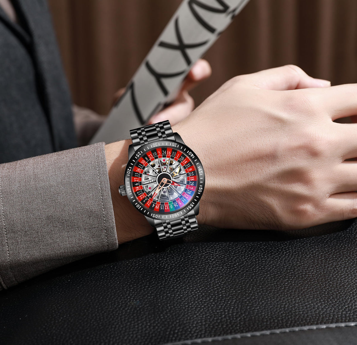 Men's Roulette Dial Automatic Mechanical Watch