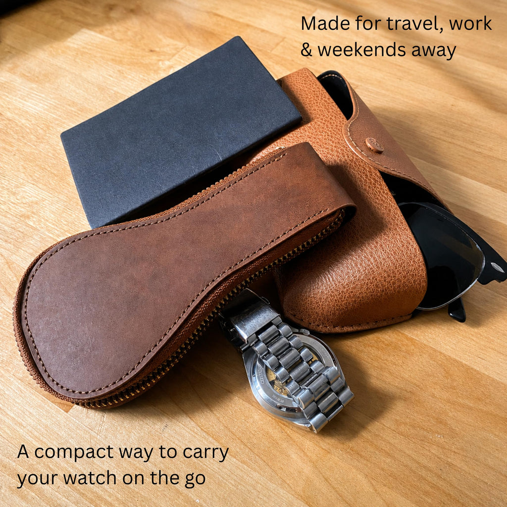 Stretone Single Watch Travel Case - PU Leather