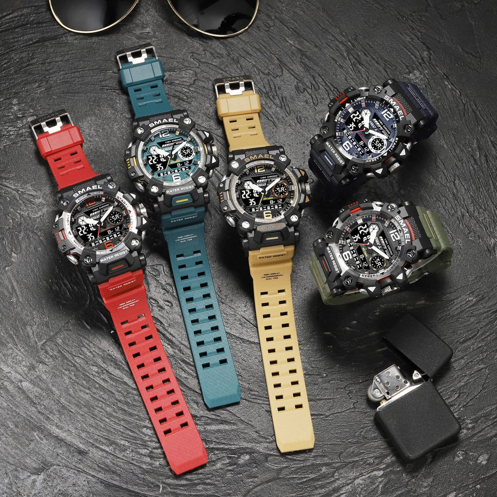 SMAEL Men's Analogue-Digital Military Sports Watch